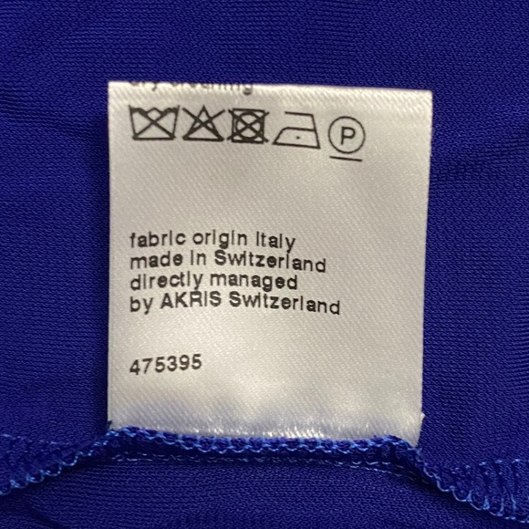 Akris Blue Slip Dress Adjustable Spaghetti Straps Mini Length Scoop Neck 6 - Picture 5 of 15